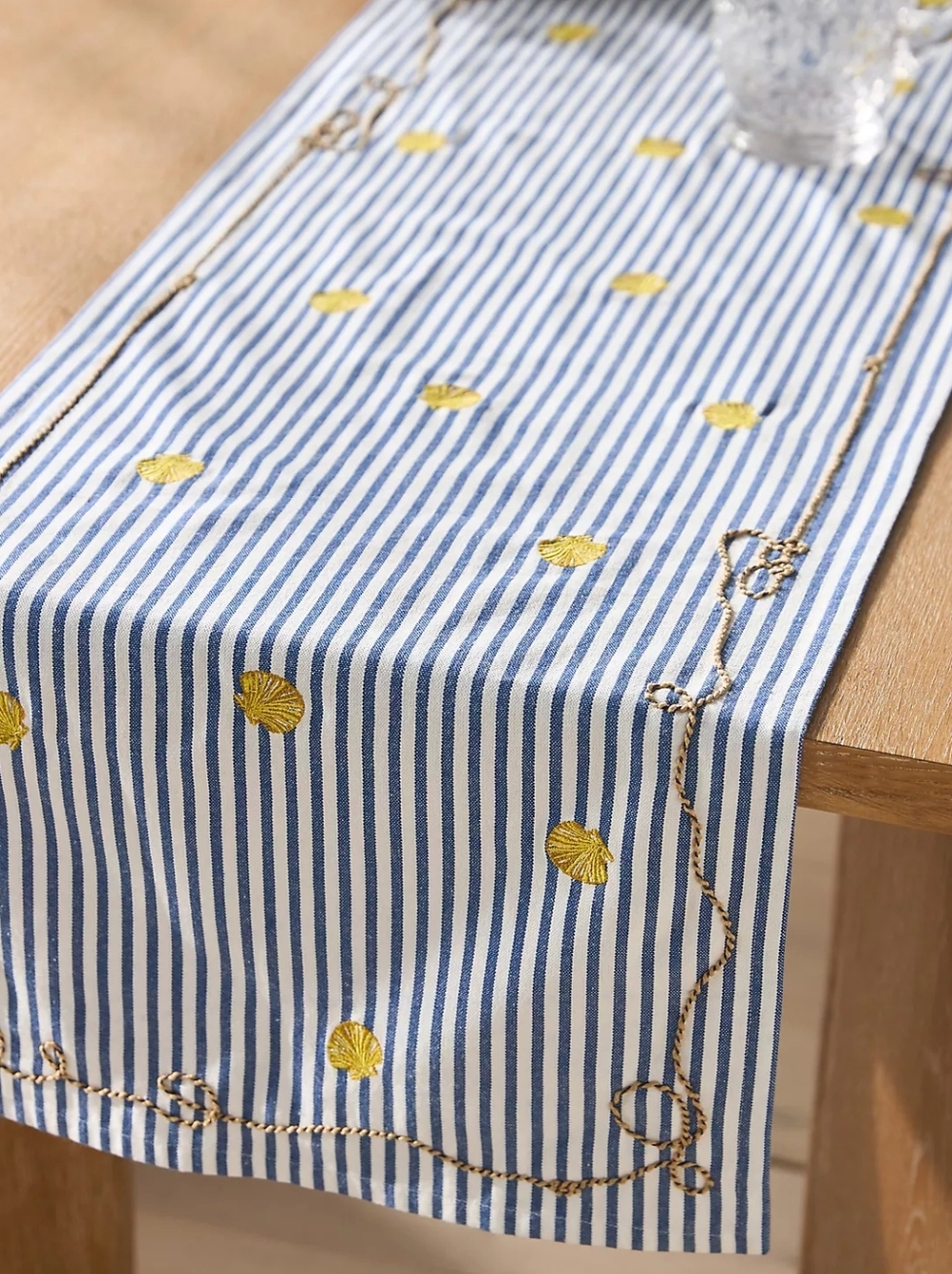 Anthropologie Nathalie Lete By the Sea Embroidered Table Runner